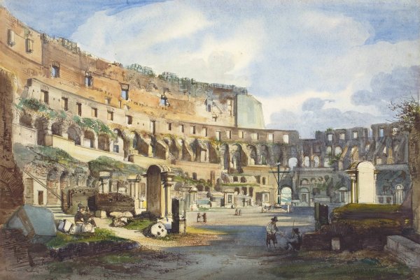 Main Product Photo of Interior of the Colosseum Painting by Ippolito Caffi