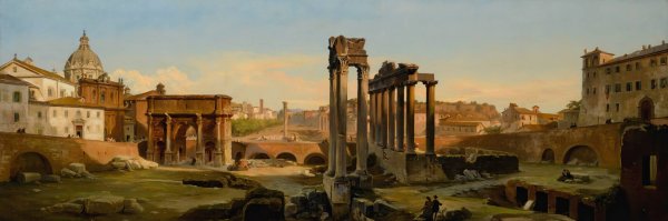 Main Product Photo of Rome, A View Of The Forum In Afternoon Light Painting by Ippolito Caffi
