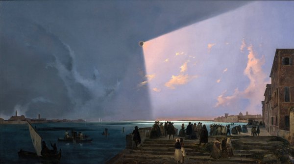 Main Product Photo of The Eclipse of the Sun in Venice, July 6, 1842  Painting by Ippolito Caffi