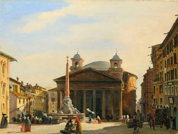Main Product Photo of The Pantheon, Rome Painting by Ippolito Caffi