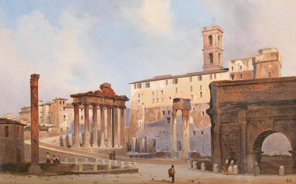 Main Product Photo of The Roman Forum Painting by Ippolito Caffi