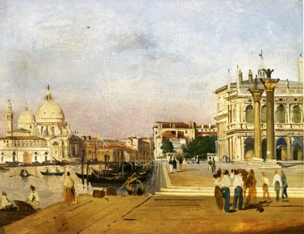 Main Product Photo of Venice, the Molo towards Ovest Painting by Ippolito Caffi