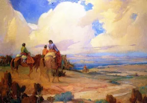 Navajos on the Way to Laguna Fiesta painting by Ira Diamond Gerald Cassidy