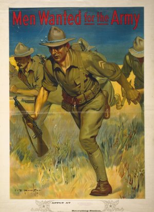 Men wanted for the Army by Isaac Brewster Hazelton Oil Painting