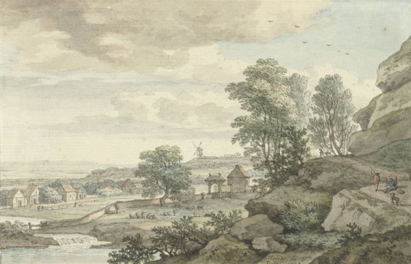 Gezicht in de omgeving van Bentheim  by Isaac De Moucheron - Hand-Painted Oil Painting Reproduction