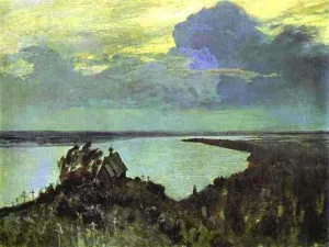 Above the Eternal Peace. Study Oil painting by Isaac Ilich Levitan