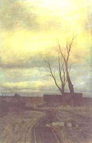 Autumn. Road in a Village Oil painting by Isaac Ilich Levitan