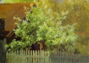 Bird-Cherry Tree by Isaac Ilich Levitan - Oil Painting Reproduction