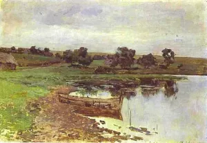By the Riverside. Study painting by Isaac Ilich Levitan