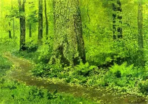 Footpath in a Forest, Ferns Oil painting by Isaac Ilich Levitan