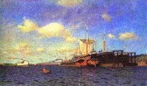 Fresh Wind. Volga by Isaac Ilich Levitan Oil Painting