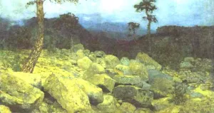 In the Mountains in the Crimea by Isaac Ilich Levitan Oil Painting