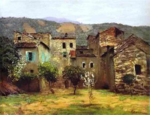 In the Vicinity of Bordiguera, in the North of Italy by Isaac Ilich Levitan Oil Painting