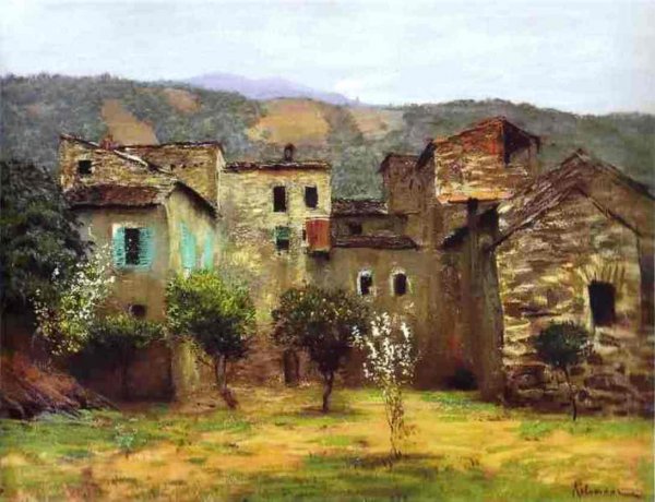 Main Product Photo of In the Vicinity of Bordiguera, in the North of Italy Painting by Isaac Ilich Levitan