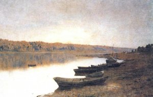 On the River Volga Oil painting by Isaac Ilich Levitan