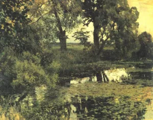 Overgrown Pond by Isaac Ilich Levitan - Oil Painting Reproduction