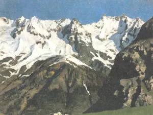 Range of Mountains, Mont Blanc by Isaac Ilich Levitan - Oil Painting Reproduction