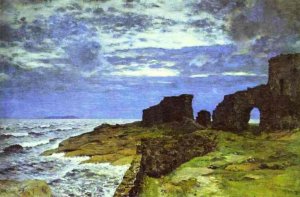 Remains of the Past. Twilight. Finland Oil painting by Isaac Ilich Levitan