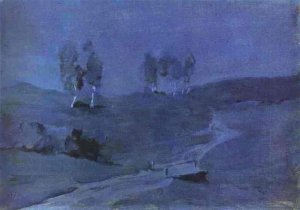 Shadows. Moonlit Night Oil painting by Isaac Ilich Levitan