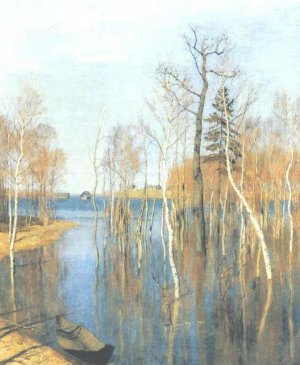 Springtime, High Water Oil painting by Isaac Ilich Levitan
