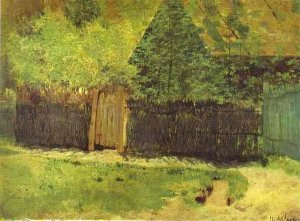 The First Green. May. Study by Isaac Ilich Levitan Oil Painting