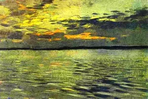 The Lake. Eventide by Isaac Ilich Levitan Oil Painting