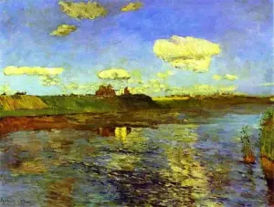 The Lake. Study by Isaac Ilich Levitan Oil Painting
