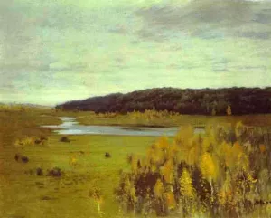 Valley of the River. Autumn by Isaac Ilich Levitan Oil Painting