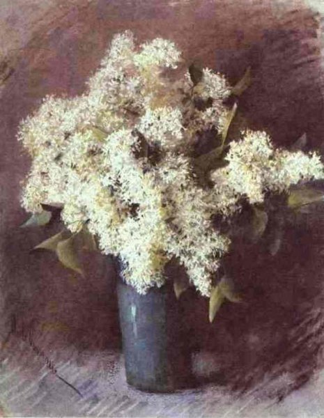 Main Product Photo of White Lilac Painting by Isaac Ilich Levitan