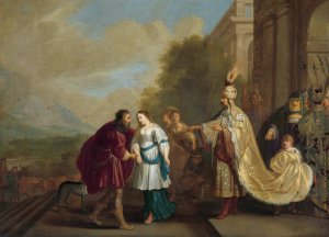 Pharaoh gives Sarah back to Abraham by Isaac Isaacsz Oil Painting