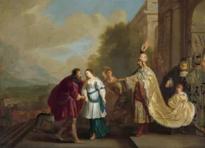 Pharaoh gives Sarah back to Abraham by Isaac Isaacsz Oil Painting