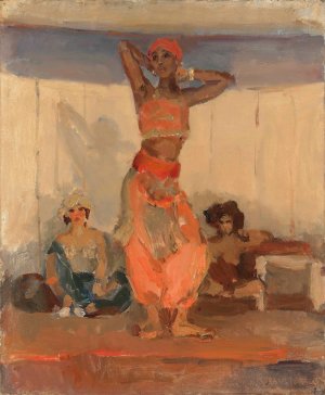 A dancer by Isaac Israels Oil Painting