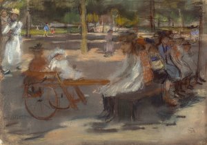 Children in the Park by Isaac Israels Oil Painting