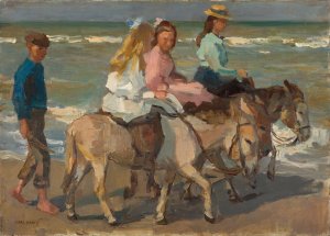 Donkey riding by Isaac Israels Oil Painting