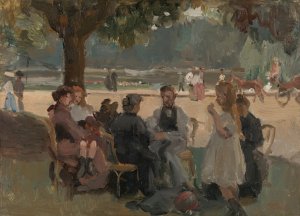 In the Bois de Boulogne near Paris by Isaac Israels Oil Painting