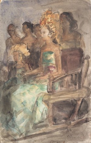 Indonesian princess Oil painting by Isaac Israels
