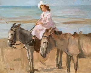 On Scheveningen beach by Isaac Israels Oil Painting