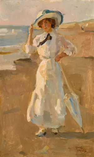 On the beach by Isaac Israels Oil Painting