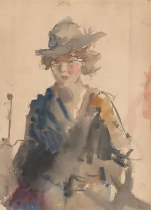Portret van een vrouw Oil painting by Isaac Israels