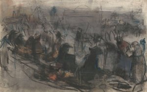 Rij zittenden by Isaac Israels Oil Painting