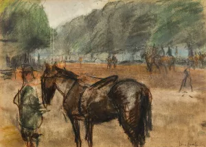 Rotten Row, Hyde Park Oil painting by Isaac Israels
