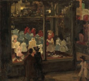 Shop Window by Isaac Israels Oil Painting