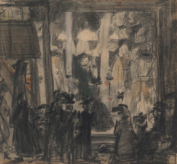 Shopwindow by Isaac Israels - Hand-Painted Oil Painting Reproduction