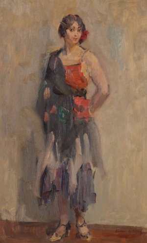 Standing girl by Isaac Israels Oil Painting