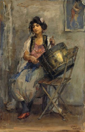 The Lady Drummer by Isaac Israels Oil Painting