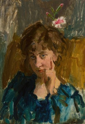 The writer Jo de Wit by Isaac Israels Oil Painting