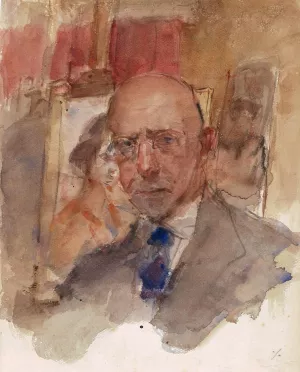 Zelfportret van Isaac Israels by Isaac Israels Oil Painting