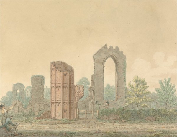 Leiston Abbey, Suffolk by Isaac Johnson - Hand-Painted Oil Painting Reproduction