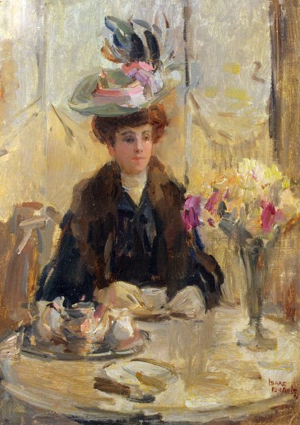 Het Dure Hoedje by Isaac Lazerus Israels - Hand-Painted Oil Painting Reproduction