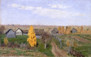 Golden autumn. Slobodka by Isaac Levitan Oil Painting